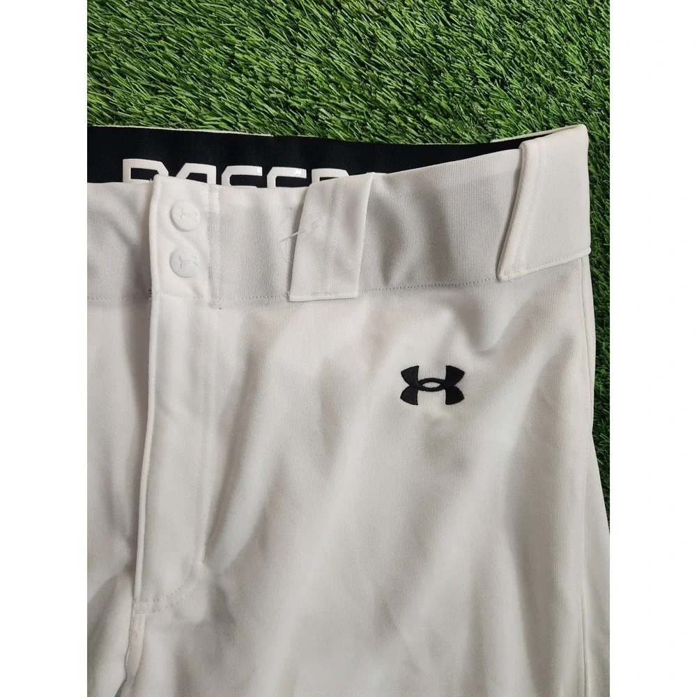 Under Armour Baseball Pants Mens XL White Elastic Cuff Stretch Game Adult UA